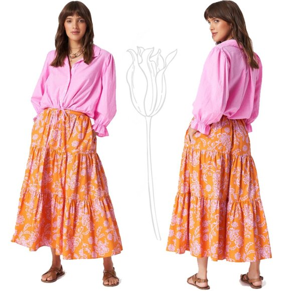 Xirena- Angeline Skirt- Tropicana Orange - Picture 1 of 12